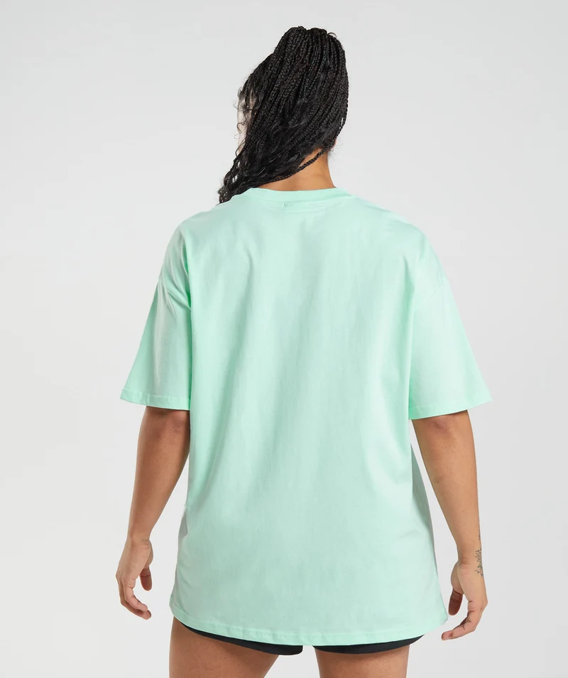 Gymshark Legacy Oversized T-Shirt - Turbo Blue