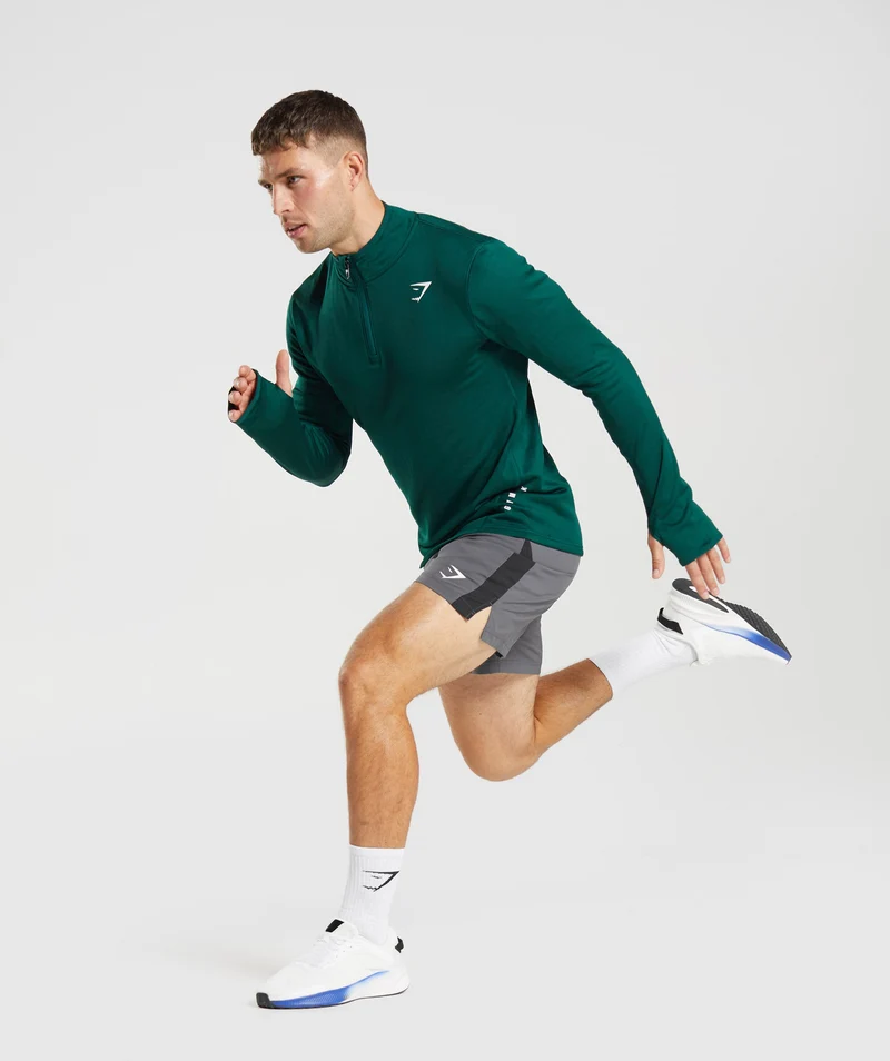 Gymshark Sport 1/4 Zip - Woodland Green