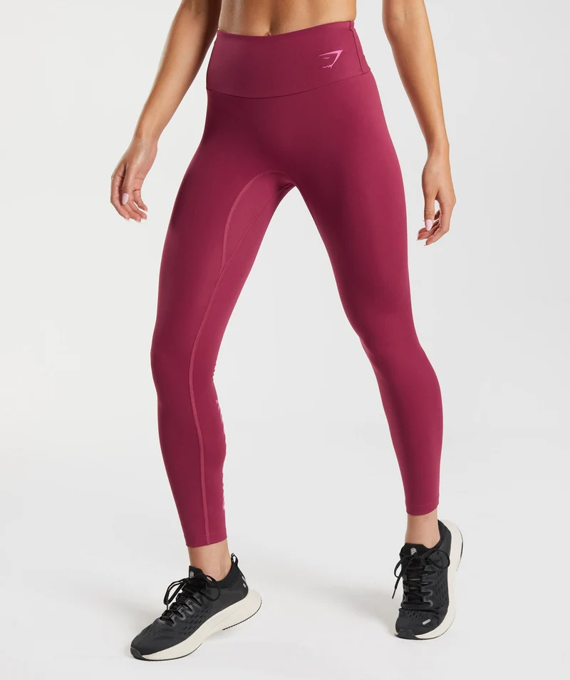 Gymshark FRACTION LEGGINGS - Currant Pink