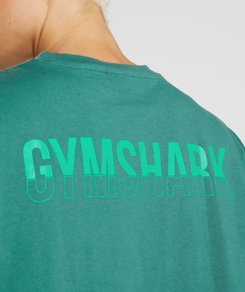 Gymshark Fraction Oversized T-Shirt - Hoya Green