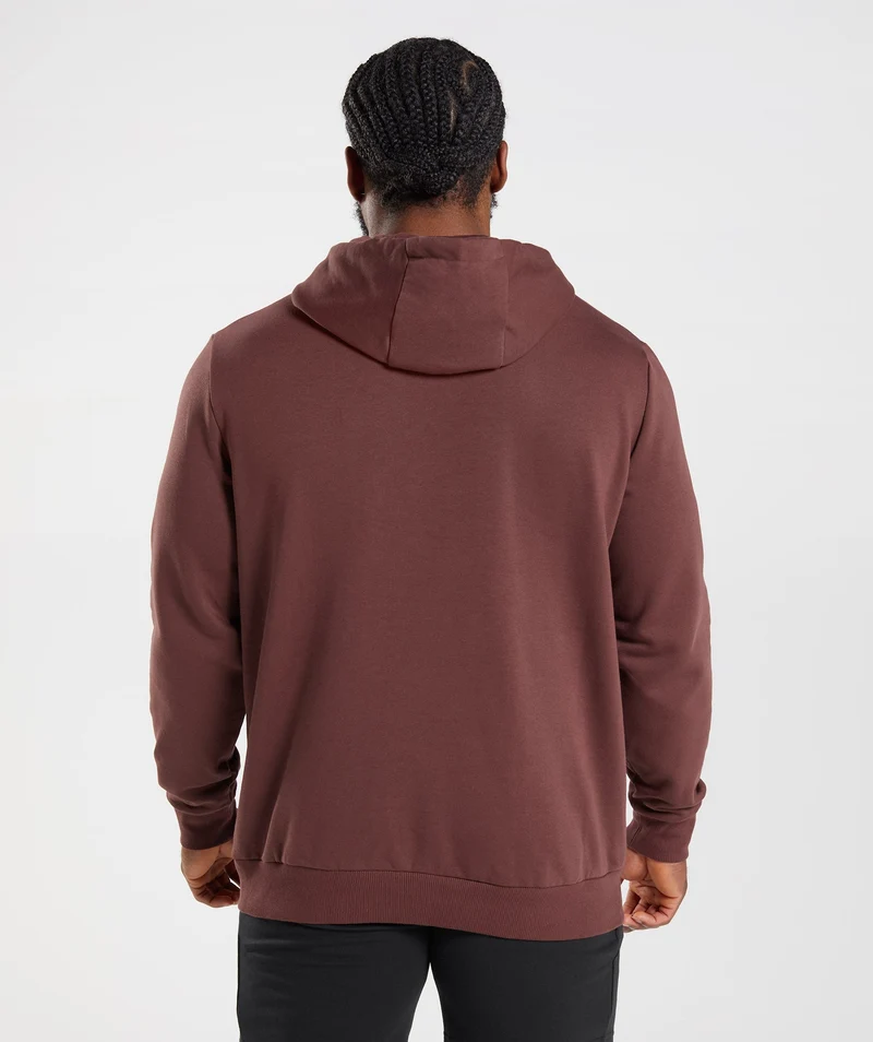 Gymshark Sharkhead Infill Hoodie - Cherry Brown