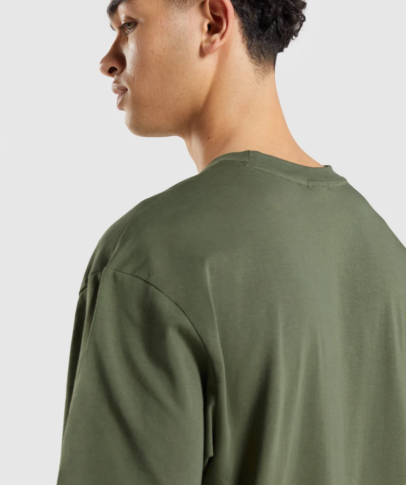 Gymshark Essential Oversized T-Shirt - Core Olive