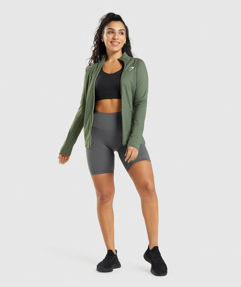 Gymshark Training Zip Up Jacket - Core Olive