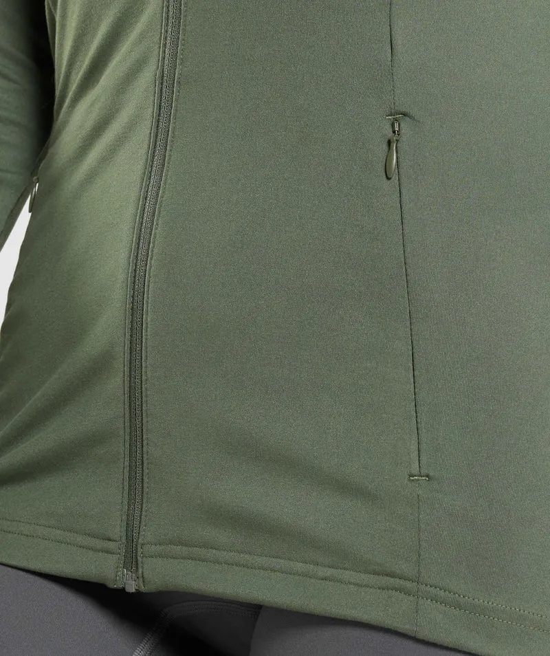 Gymshark Training Zip Up Jacket - Core Olive