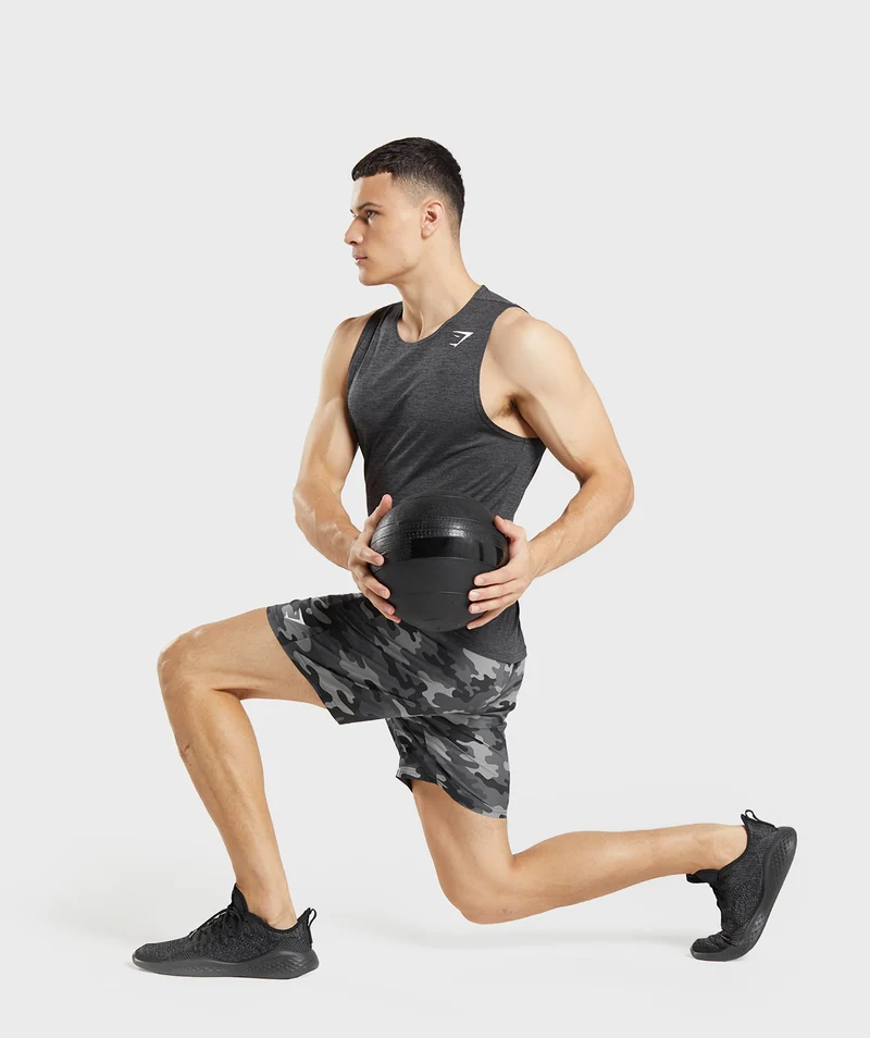 Gymshark Arrival 7" Shorts - Grey Print