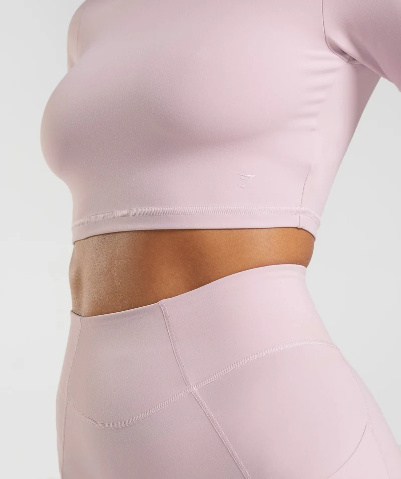 Gymshark Whitney Short Sleeve Crop Top - Pressed Petal Pink
