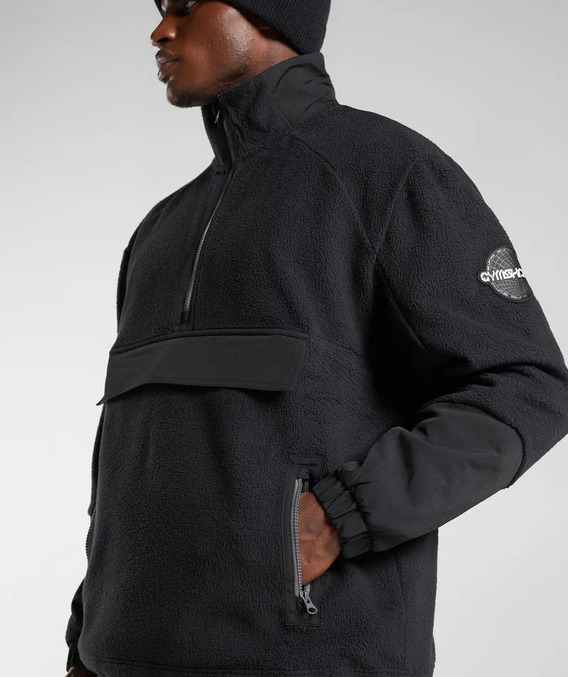 Gymshark Vibes Fleece 1/4 Zip - Black