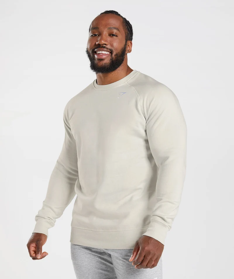 Gymshark Crest Sweatshirt - Pebble Grey