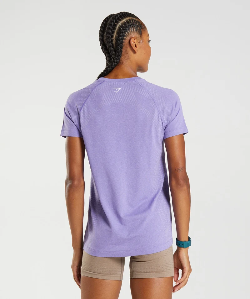 Gymshark Vital Seamless 2.0 Light T-Shirt - Digital Violet Marl
