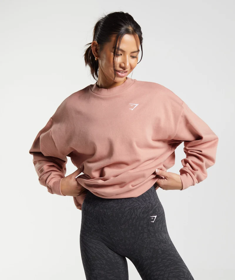 Gymshark Training Oversized Sweatshirt - Hazy Pink