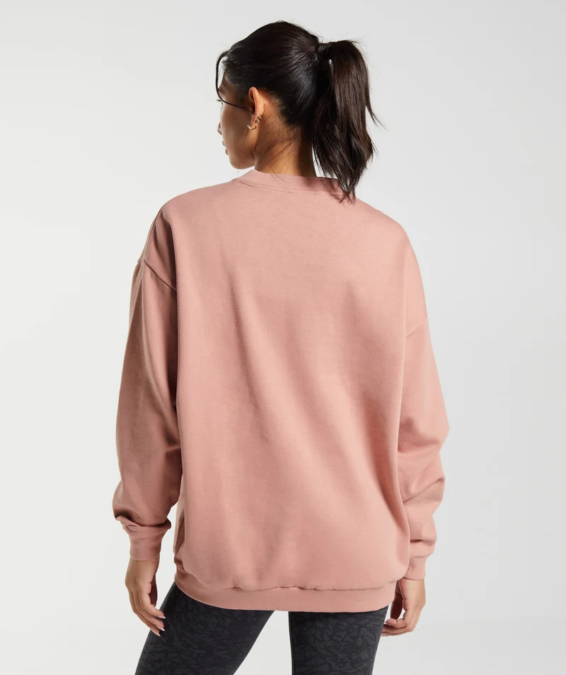 Gymshark Training Oversized Sweatshirt - Hazy Pink