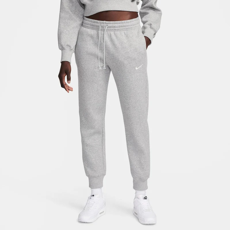 Phoenix Fleece Mid Rise Trainingshose Damen - hellgrau,