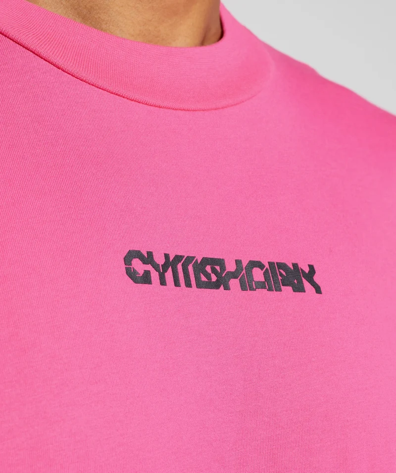 Gymshark Vibes Long Sleeve T-Shirt - Bright Fuchsia
