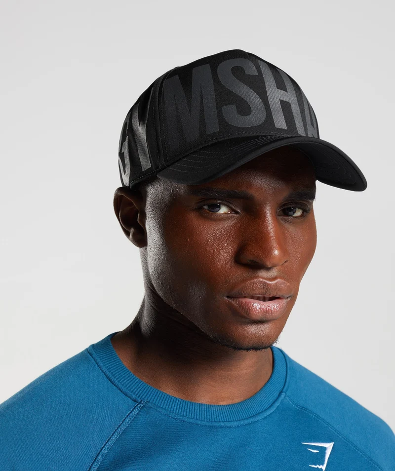 Gymshark Logo Trucker Cap - Black