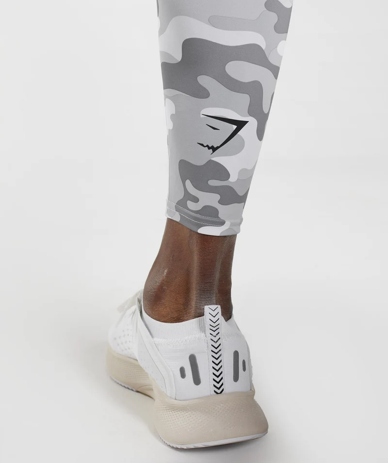 Gymshark Element Baselayer Leggings - Light Grey Print