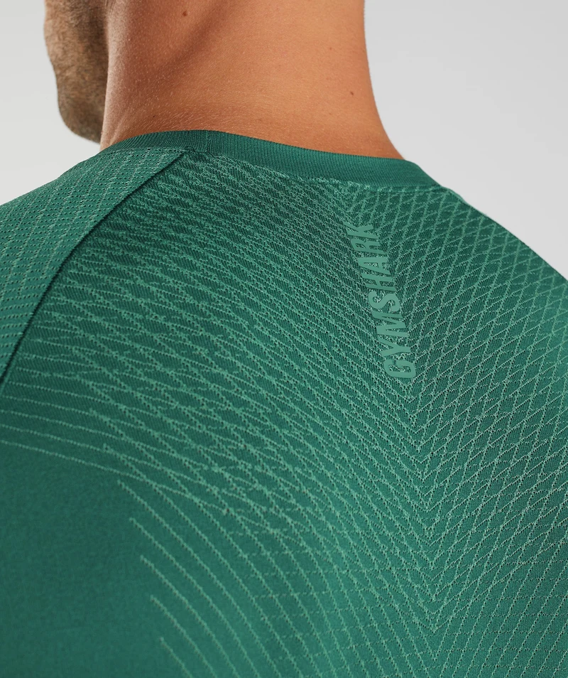 Gymshark Apex Seamless Long Sleeve T-Shirt - Woodland Green/Hoya Green