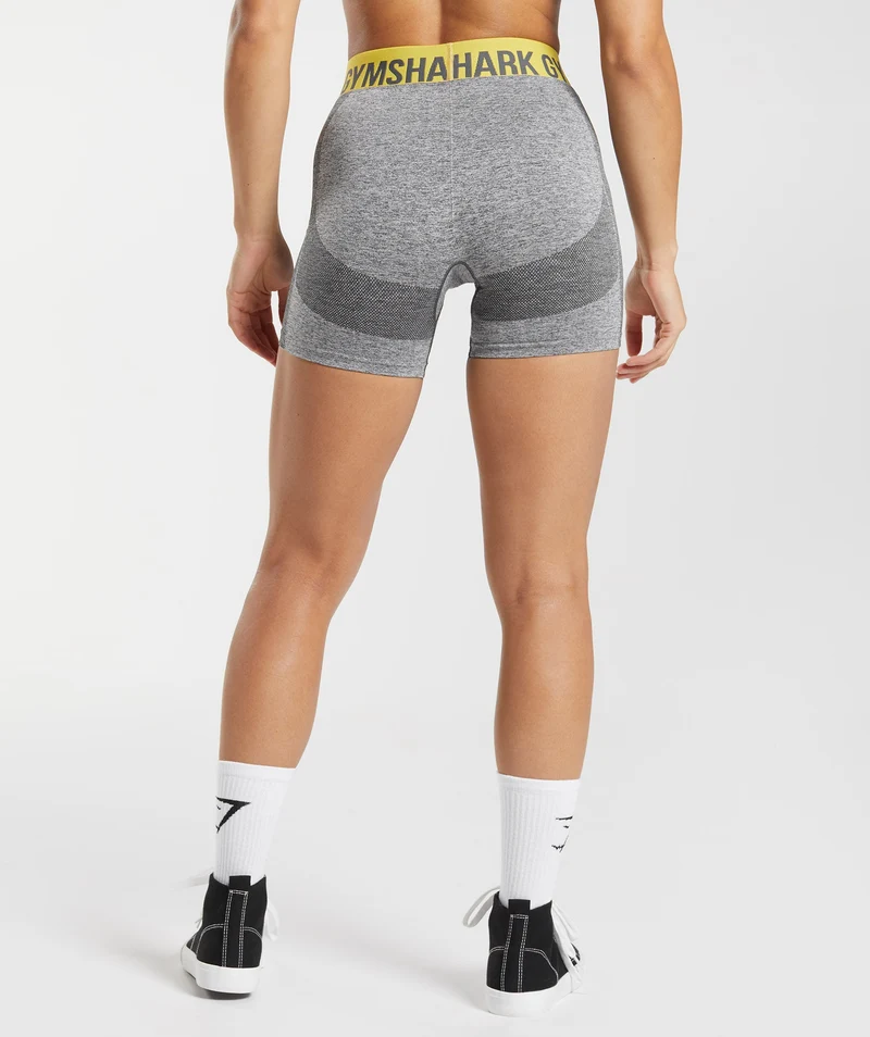 Gymshark Flex Shorts - Charcoal Grey/Medallion Yellow