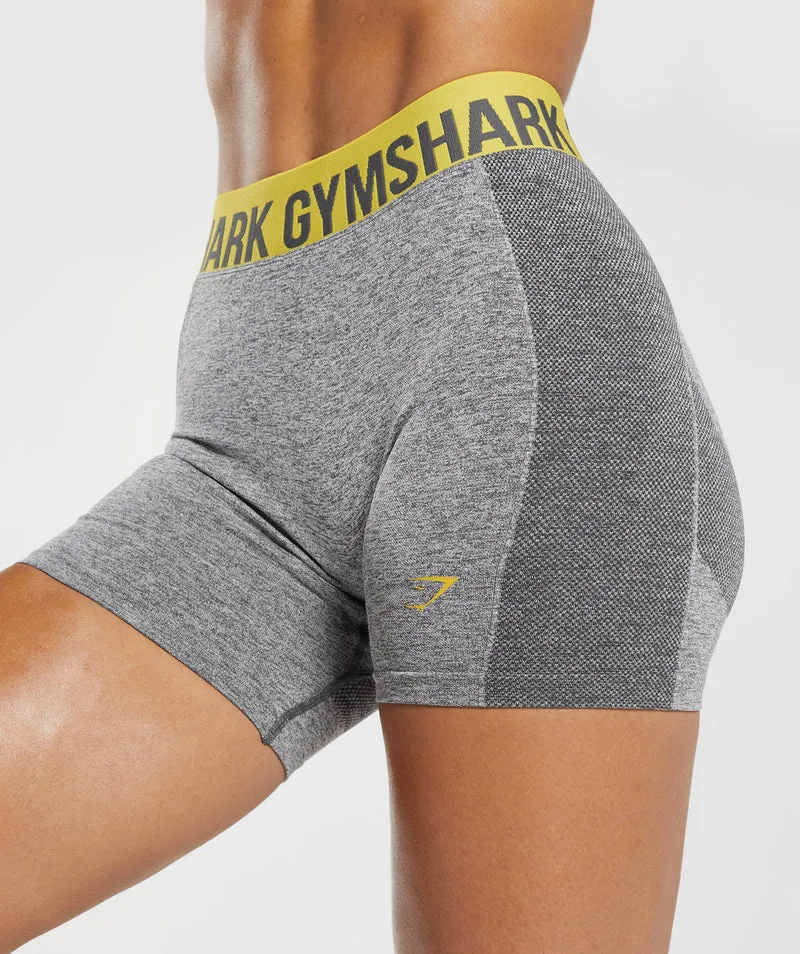 Gymshark Flex Shorts - Charcoal Grey/Medallion Yellow
