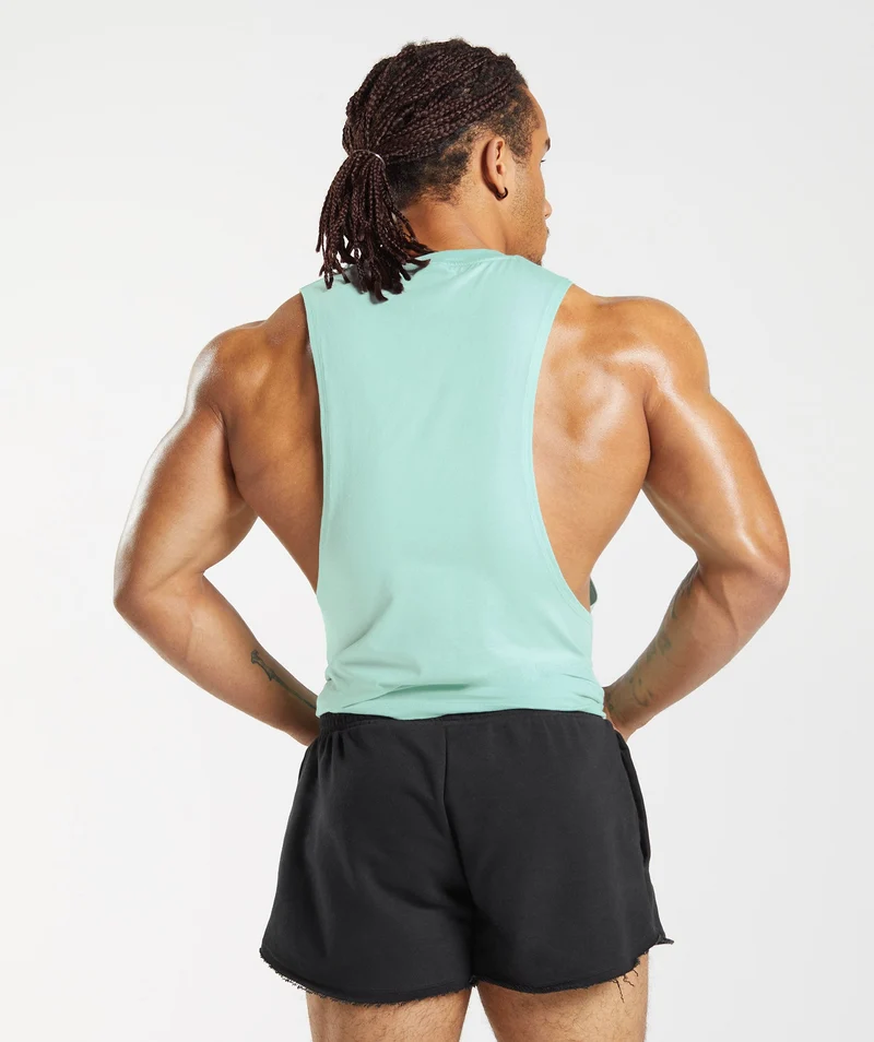 Gymshark Legacy Drop Arm Tank - Aqua Green