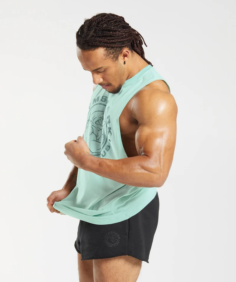 Gymshark Legacy Drop Arm Tank - Aqua Green
