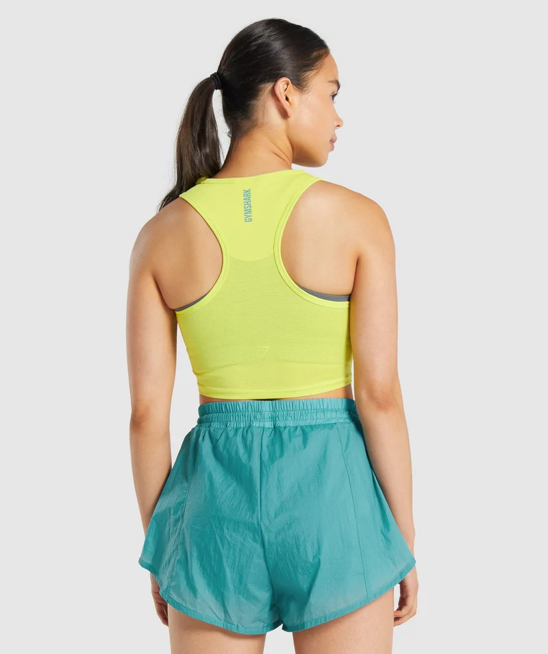 Gymshark Pulse Crop Tank - Yellow