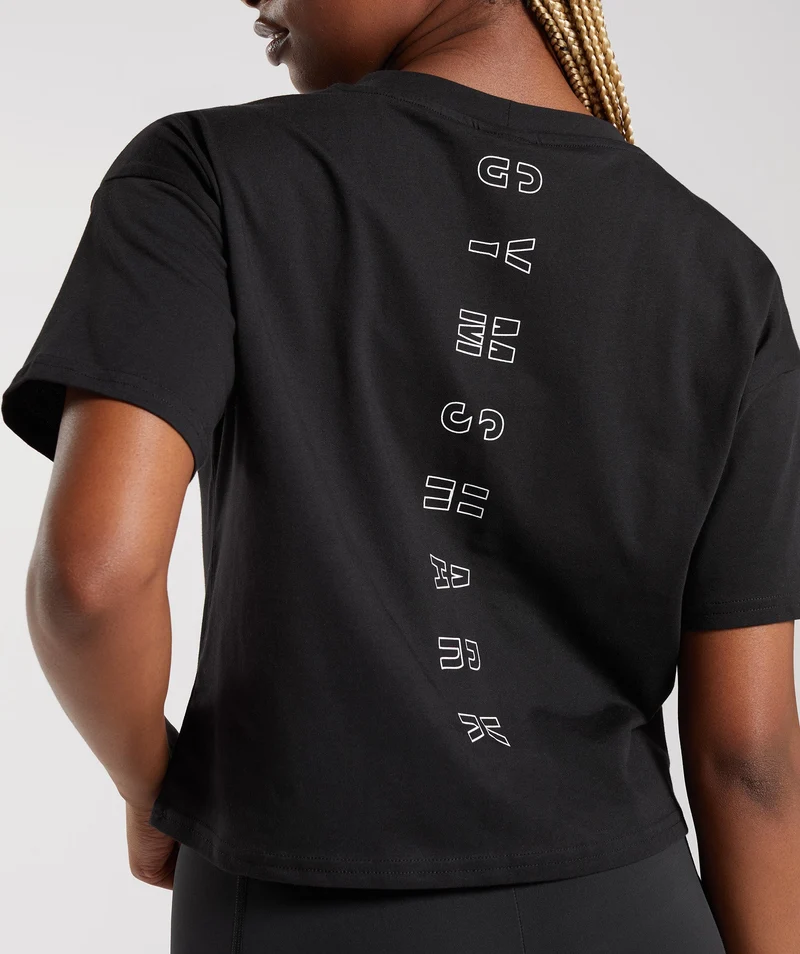 Gymshark Central Graphic Midi Tee - Black