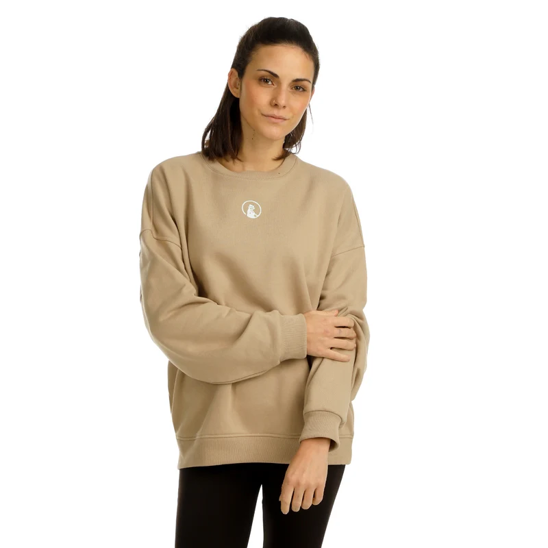 Wild Oversize Sweatshirt Damen-Beige