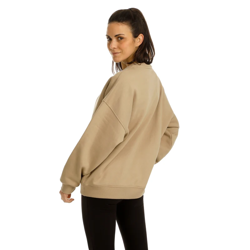 Wild Oversize Sweatshirt Damen-Beige
