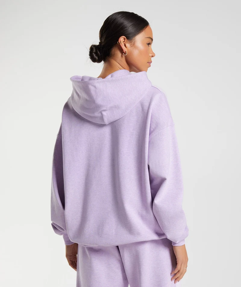 Gymshark Rest Day Sweats Hoodie - Aura Lilac Marl