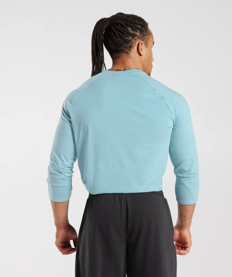 Gymshark Legacy Henley Top - Iceberg Blue