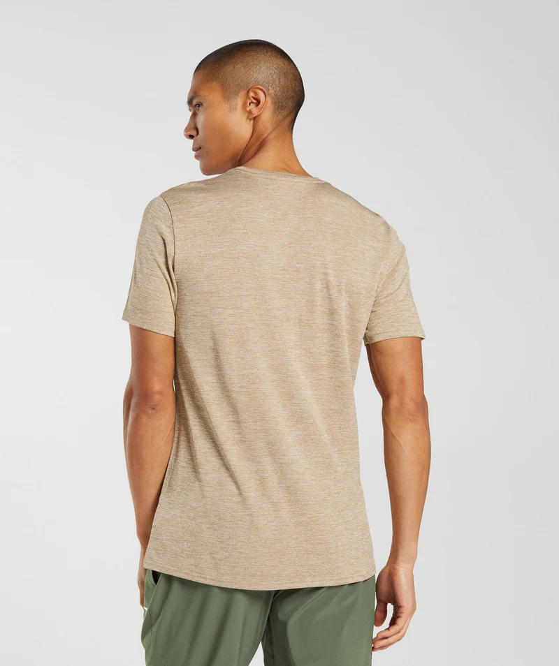 Gymshark Arrival Marl T-Shirt - Toasted Brown/Camel Brown Marl