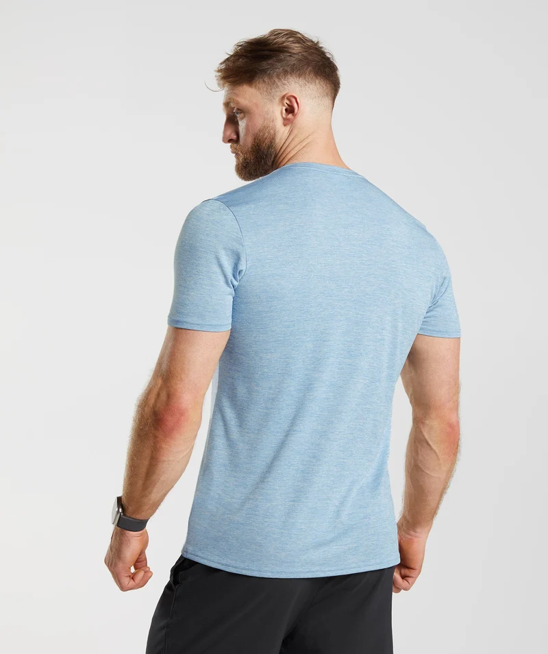 Gymshark Arrival Marl T-Shirt - Ozone Blue/Skyline Blue Marl