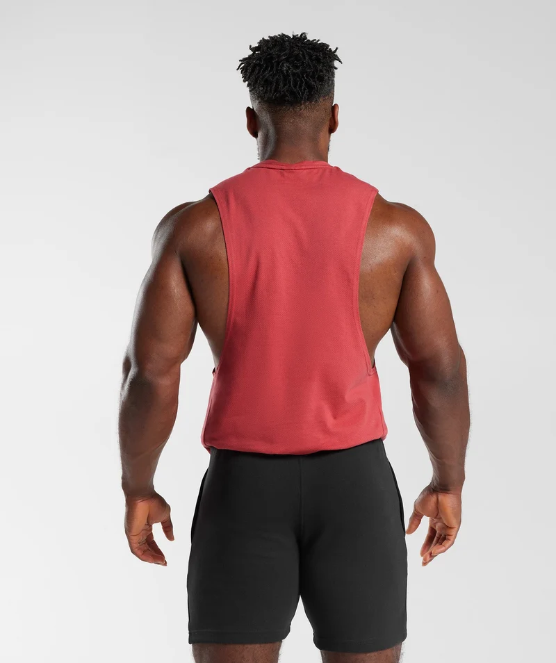 Gymshark React Drop Arm Tank - Sundried Red