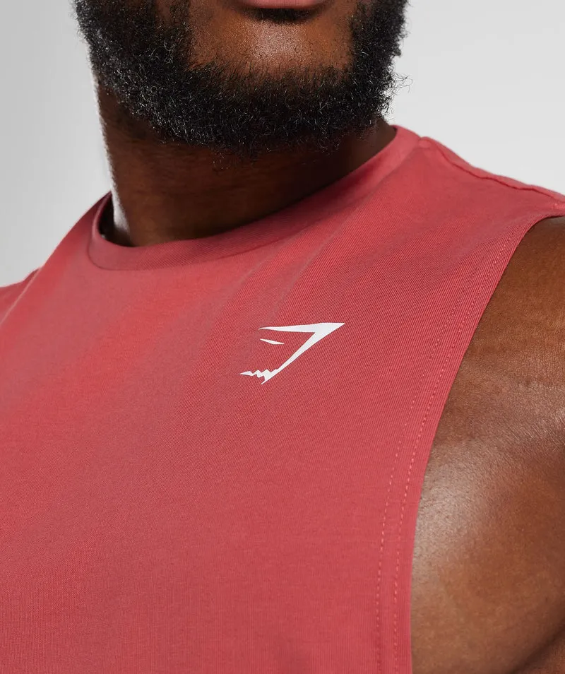 Gymshark React Drop Arm Tank - Sundried Red
