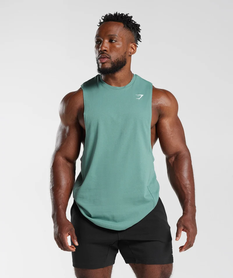 Gymshark React Drop Arm Tank - Ink Teal