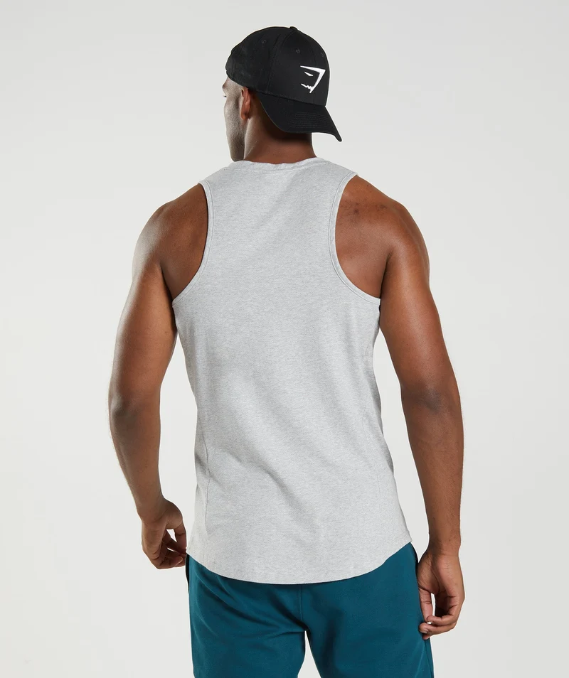Gymshark React Tank - Light Grey Core Marl