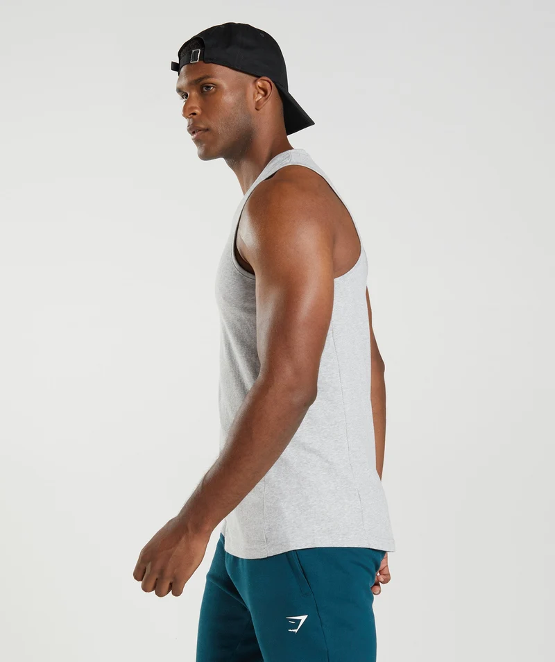 Gymshark React Tank - Light Grey Core Marl