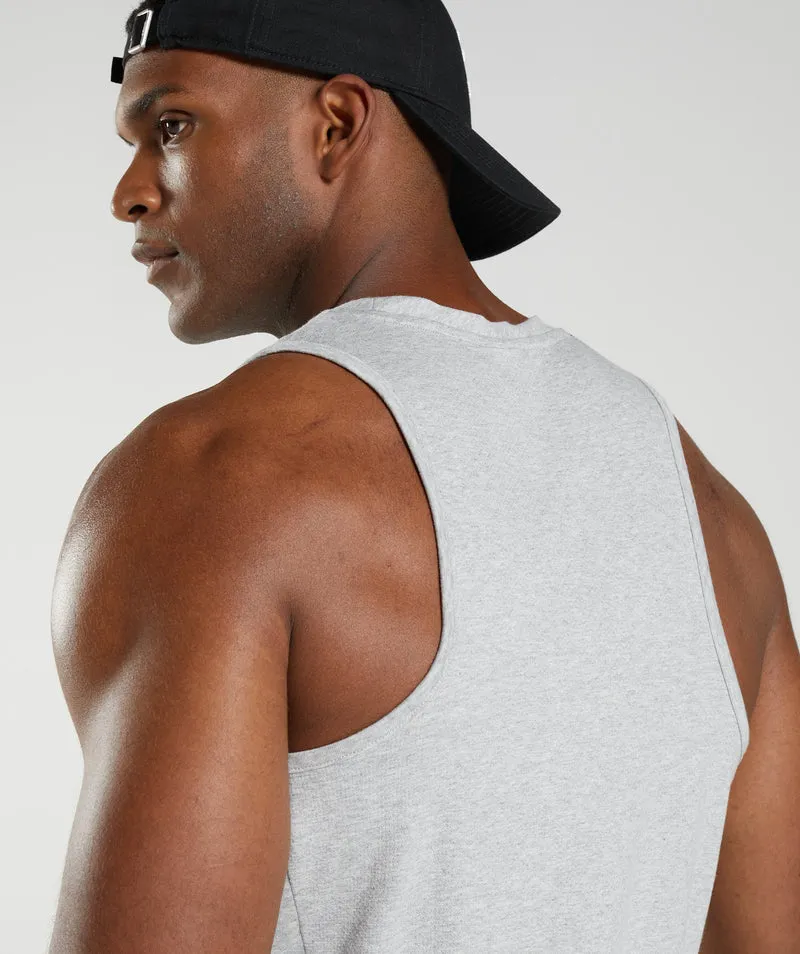 Gymshark React Tank - Light Grey Core Marl