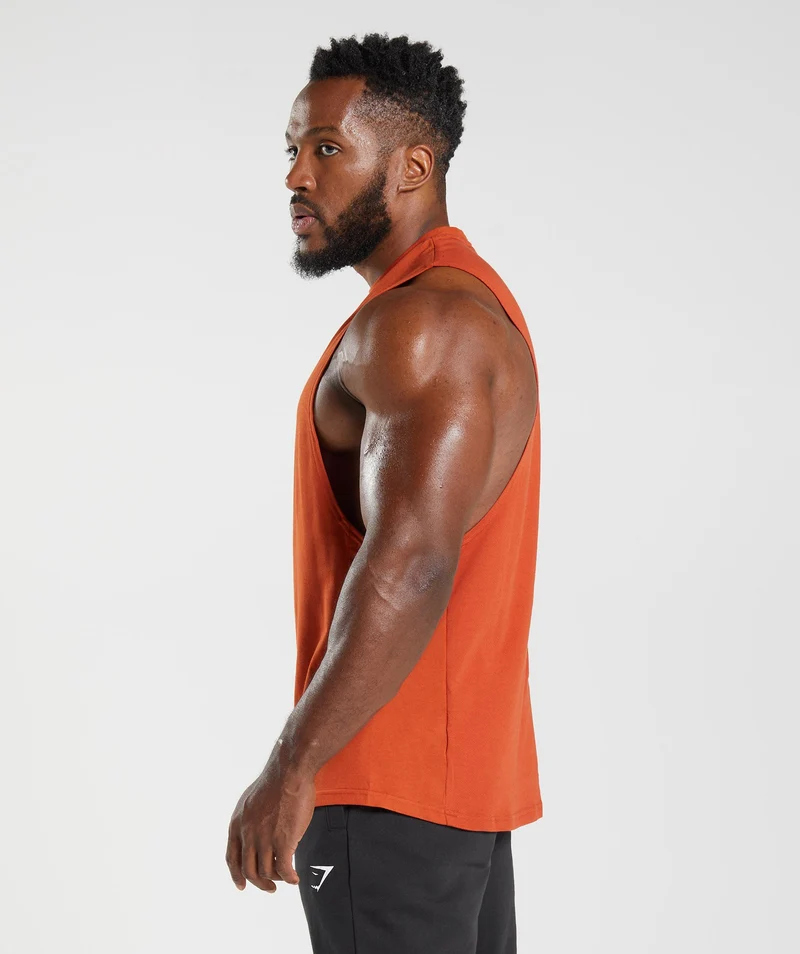 Gymshark React Drop Arm Tank - Cayenne Red