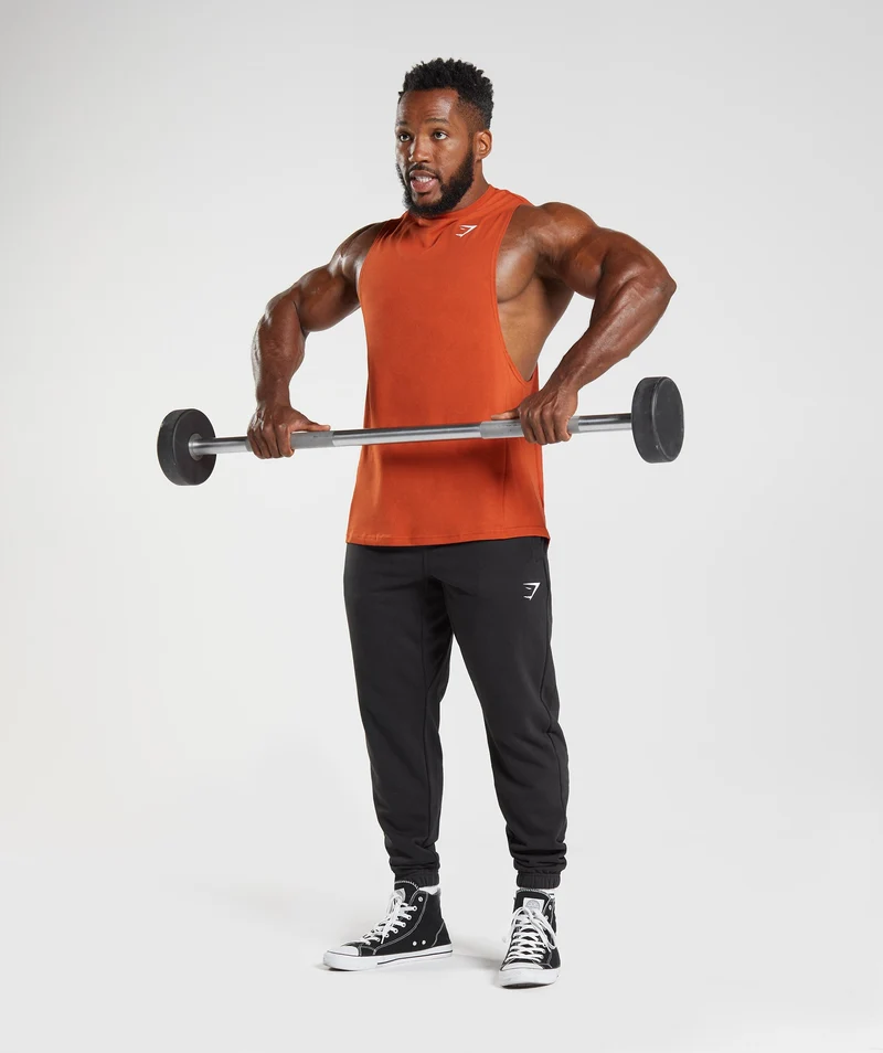 Gymshark React Drop Arm Tank - Cayenne Red