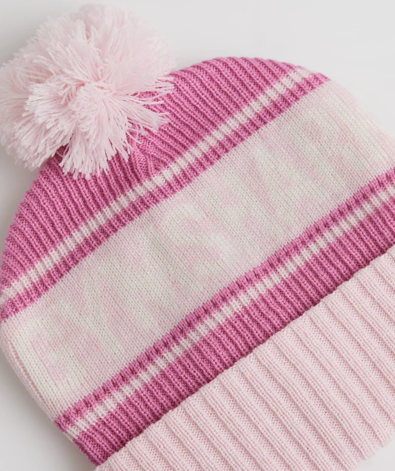 Gymshark Pom Beanie - Blossom Pink/Sweet Pink/White