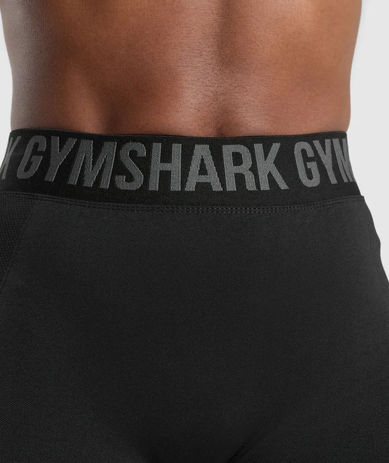 Gymshark Flex Shorts - Black/Charcoal Grey