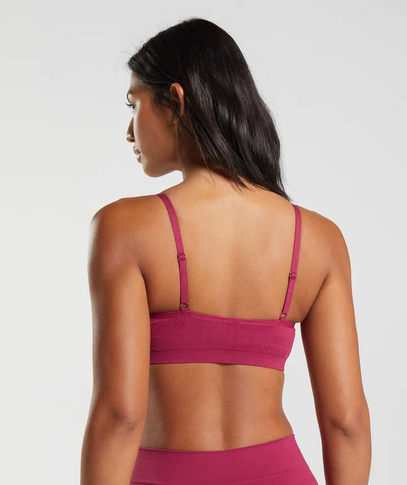 Gymshark Seamless Jacquard Bralette - Currant Pink