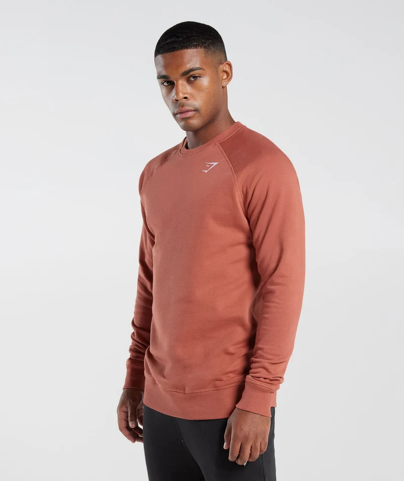 Gymshark Crest Sweatshirt - Persimmon Red