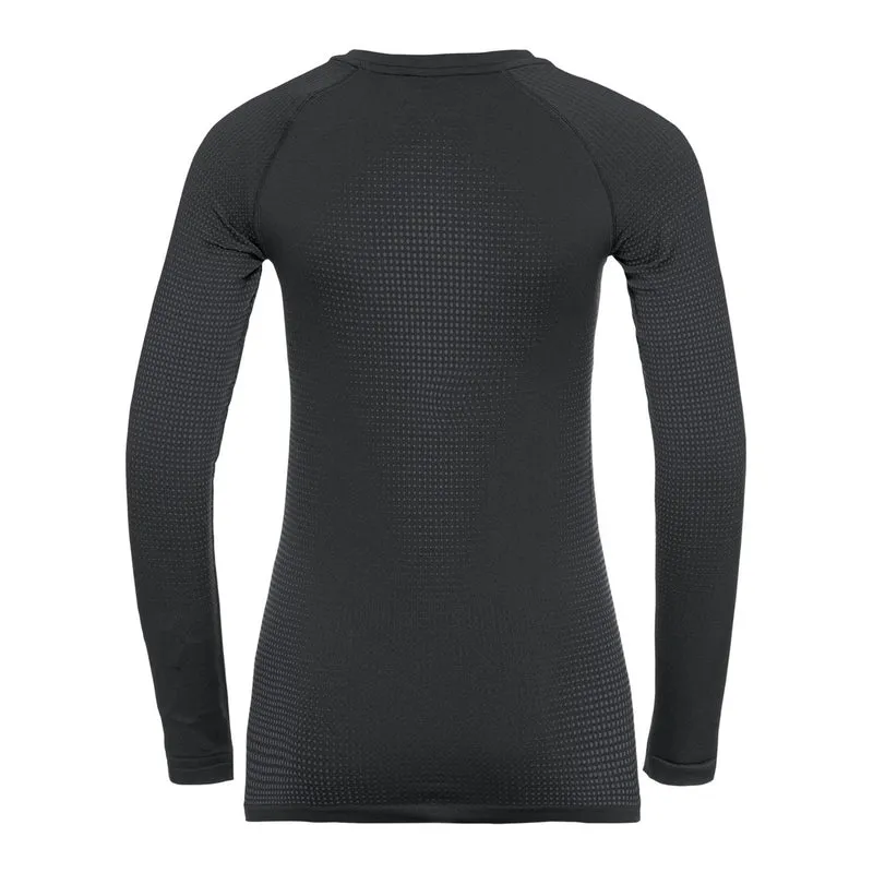 Performance Warm Eco BI Top Crew Neck Longsleeve Damen-Schwarz,Anthrazit