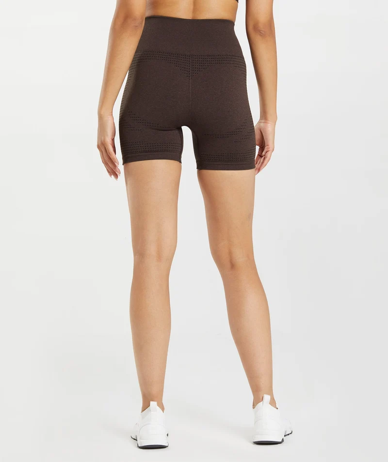 Gymshark Vital Seamless Shorts - Cherry Brown Marl