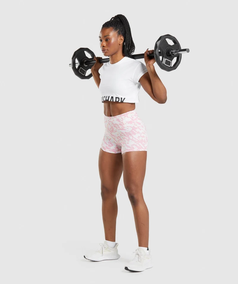 Gymshark Training Shorts - Sorbet Pink Print