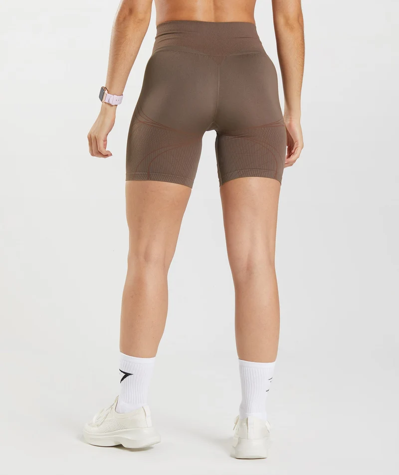 Gymshark Apex Seamless Shorts - Truffle Brown/Cherry Brown