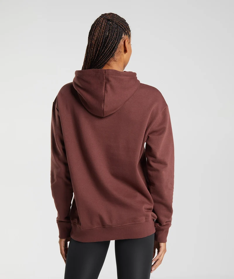 Gymshark Training Oversized Hoodie - Cherry Brown