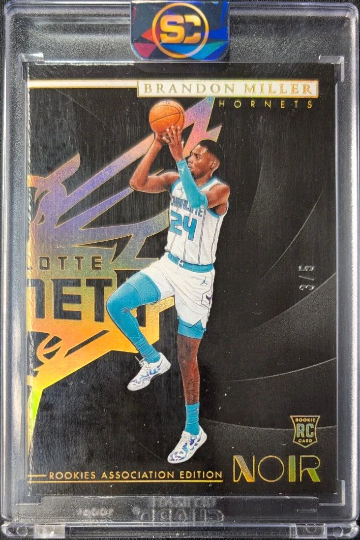 Brandon Miller 2023 Noir Rookie Association Gold Holo /5
